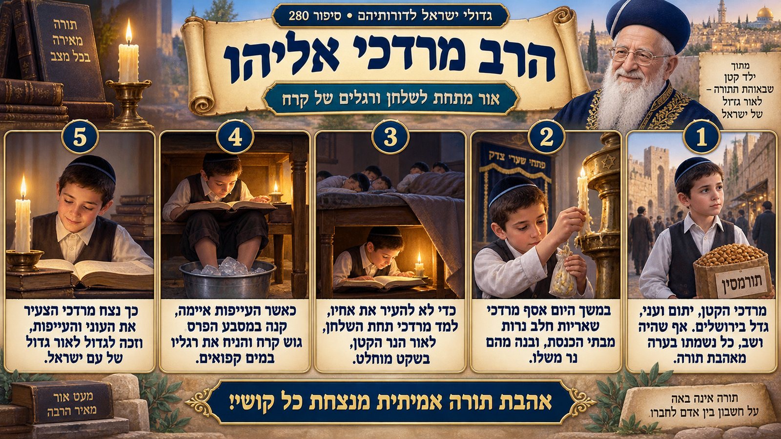 תמונת סיכום — גדולי דורנו: הרב מרדכי אליהו